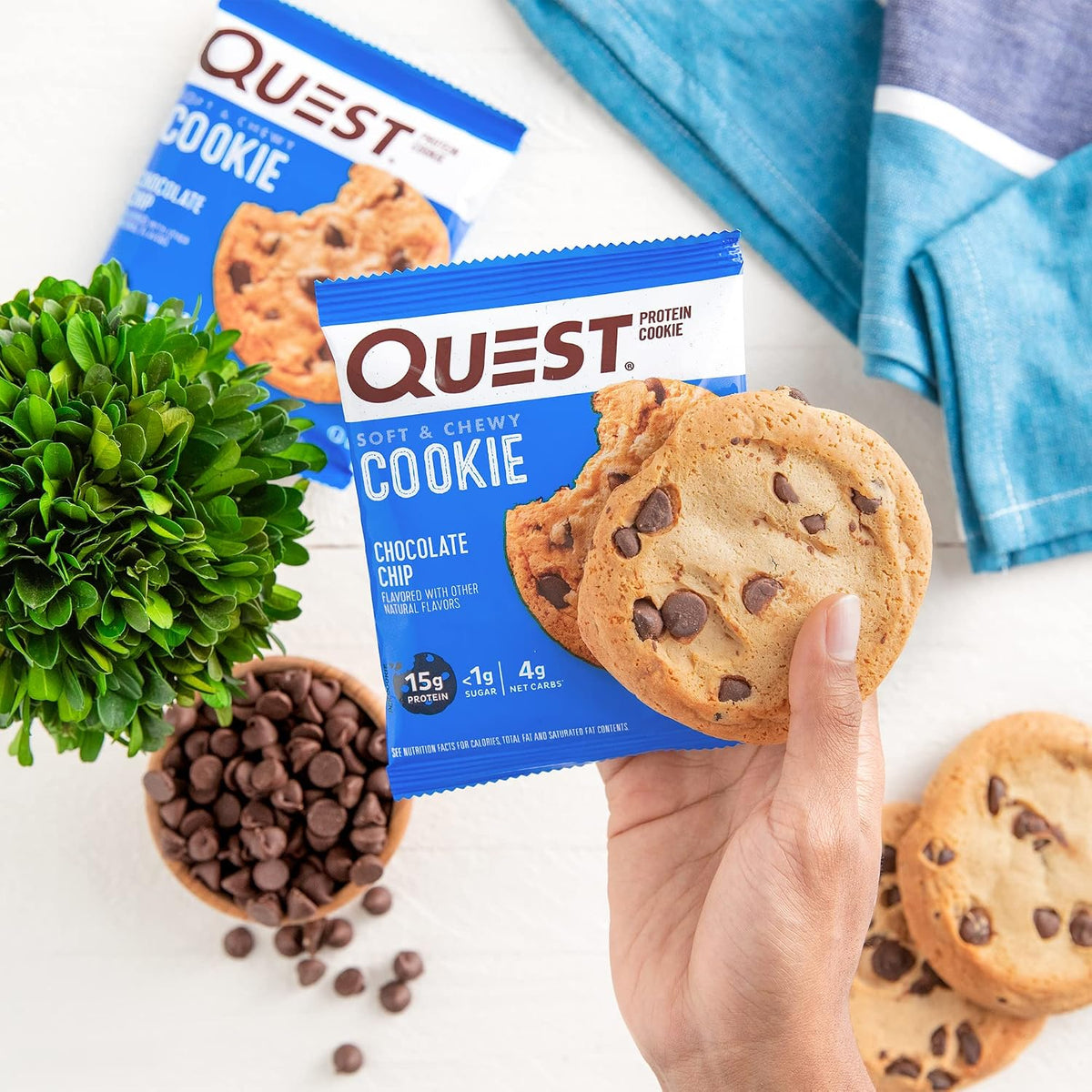 Quest Nutrition - Paquete de galletas de proteína con chispas de ch...
