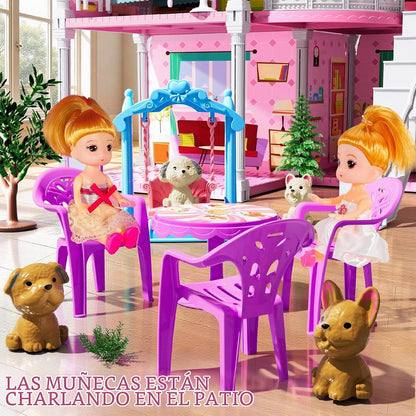 JUKUDAHU Villa de 4 pisos para niñas de 3 a 8 años - 11 habitacione...