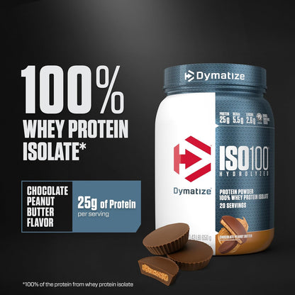 Dymatize Polvo de proteína ISO100, 100% aislado de suero de leche |...