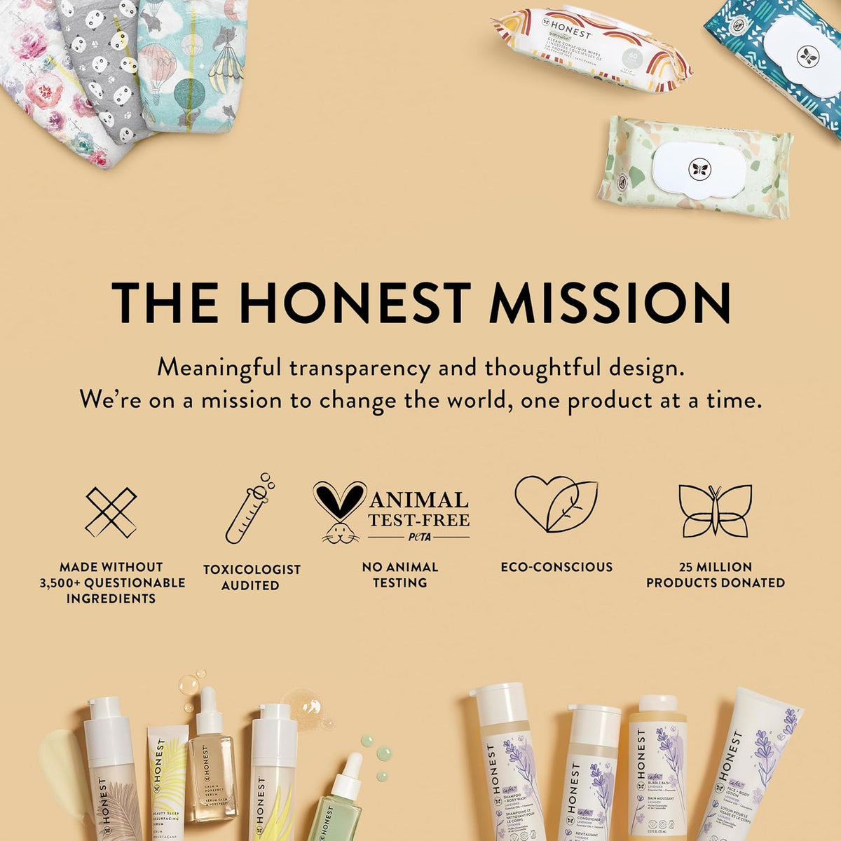 The Honest Company Toallitas hipoalergénicas multiusos para la piel...
