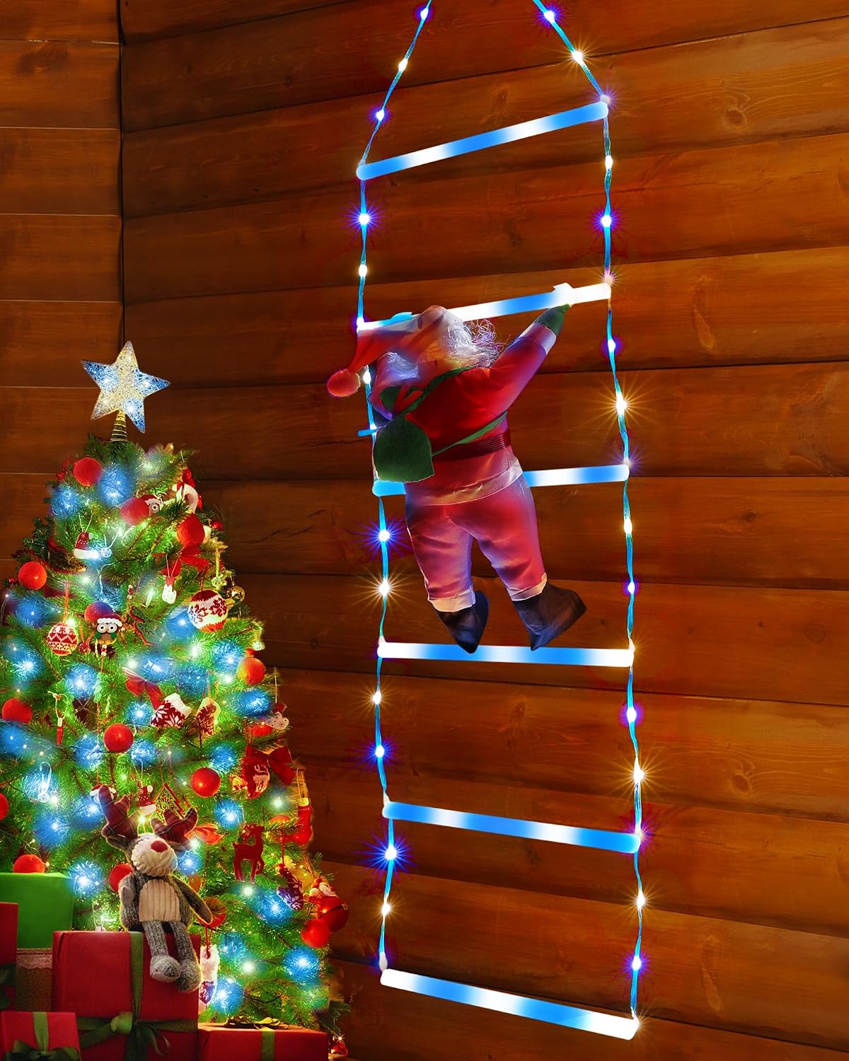 Toodour Luz LED de Navidad, luces decorativas de escalera de Navida...