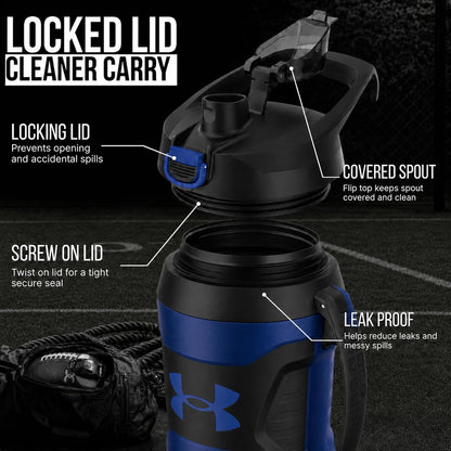 Under Armour Botella de agua aislada con asa y gancho para cerca, j...