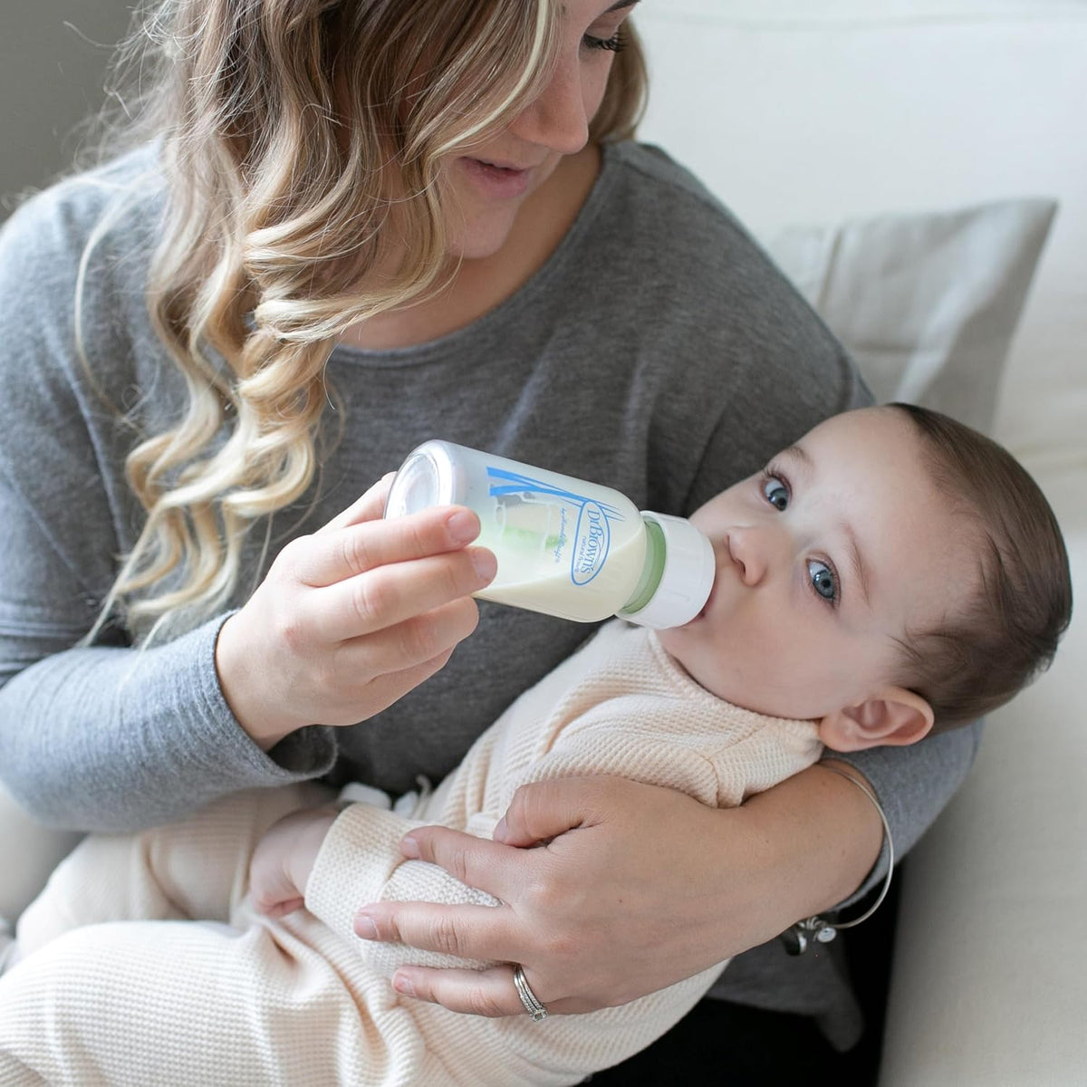 Dr. Brown's Anti-Colic Options+ Biberón de Vidrio Estrecho para...