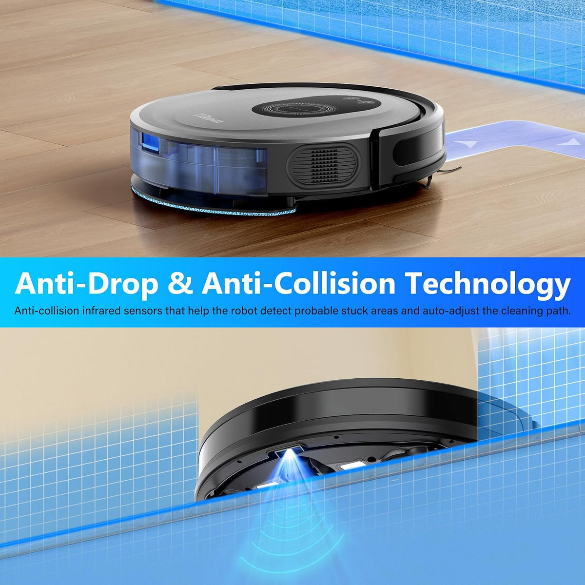 Tikom Robot aspirador y trapeador combinado, aspiradora robótica de...