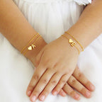 M MOOHAM Pulseras de oro con inicial de corazón para mujer, pulsera...