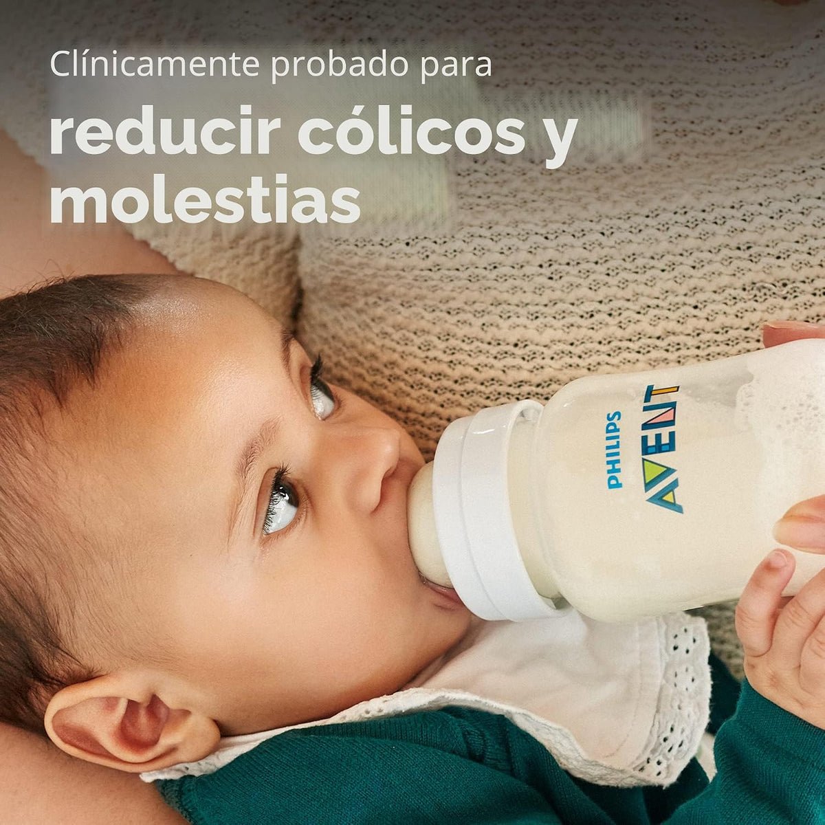 Philips Avent Biberón anticólico, flujo rápido, 11 oz, SCY106\/04 |...