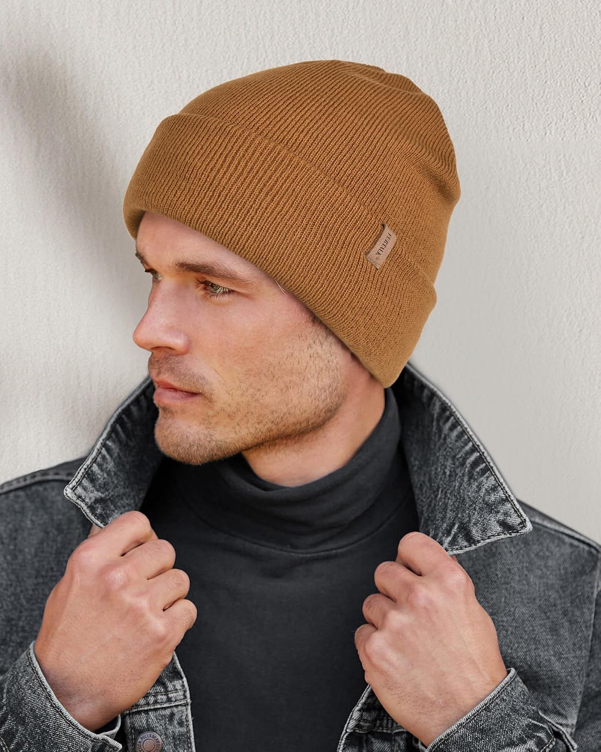 FURTALK Gorro de invierno con forro polar para hombre, doble capa,...