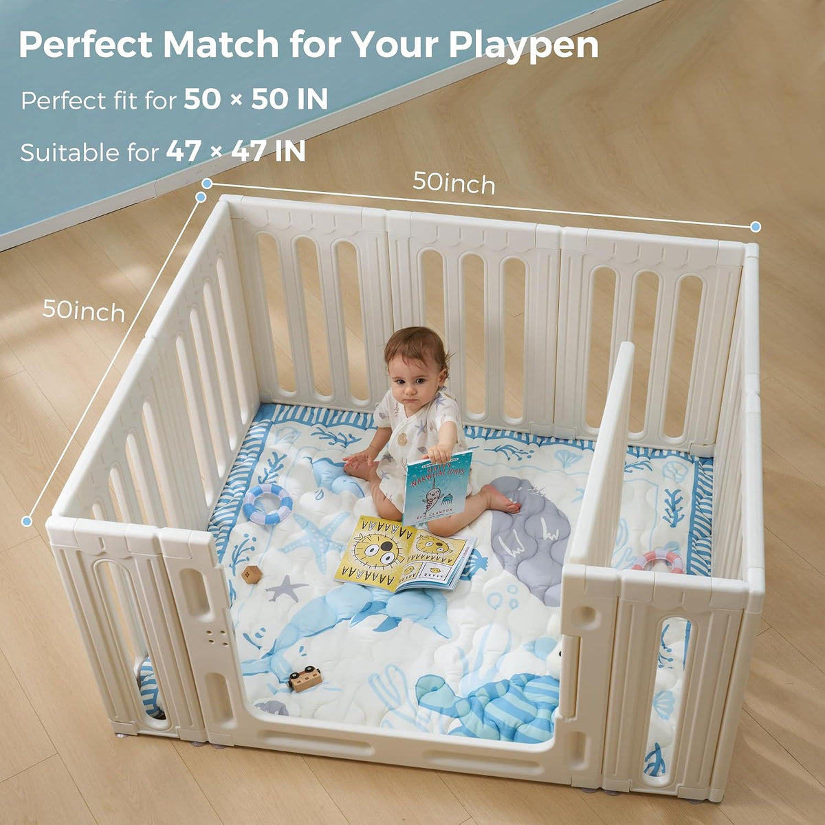 Momcozy Alfombra de juego para bebé para piso, alfombra gruesa de c...