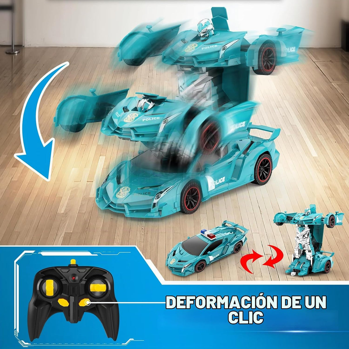 FDJ Automóvil a control remoto \u2013 Robot de automóvil transforma...
