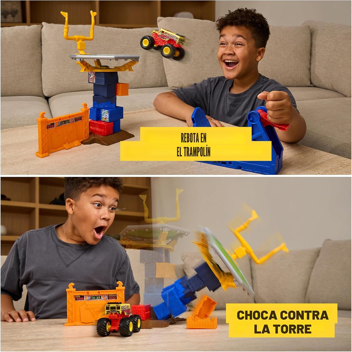 Juego de Monster Jam Smash & Bash Crash Course Monster Truck | Excl...