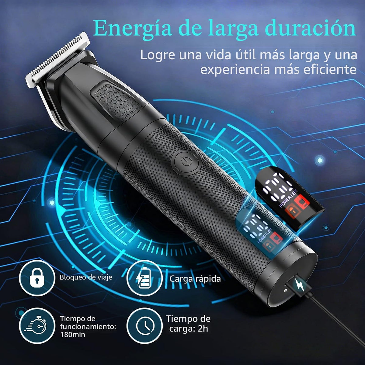 Bomxin Manscape - Cortadora de cuerpo y barba para hombres, imperme...