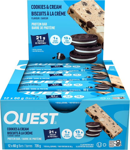 Quest Nutrition - Barras de proteína de galletas y crema, 0.74 oz d...