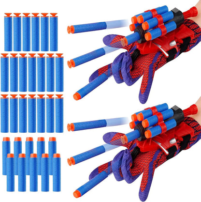 Juego de 2 guantes lanzadores de muñeca de tela de araña, decoracio...
