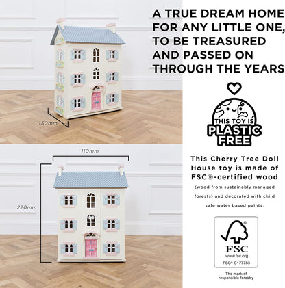 Le Toy Van - Hermosa Casa de Muñecas de Madera Grande Cherry Tree H...