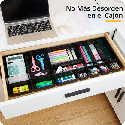 Vtopmart Paquete de 25 organizadores de cajones de plástico con | O...