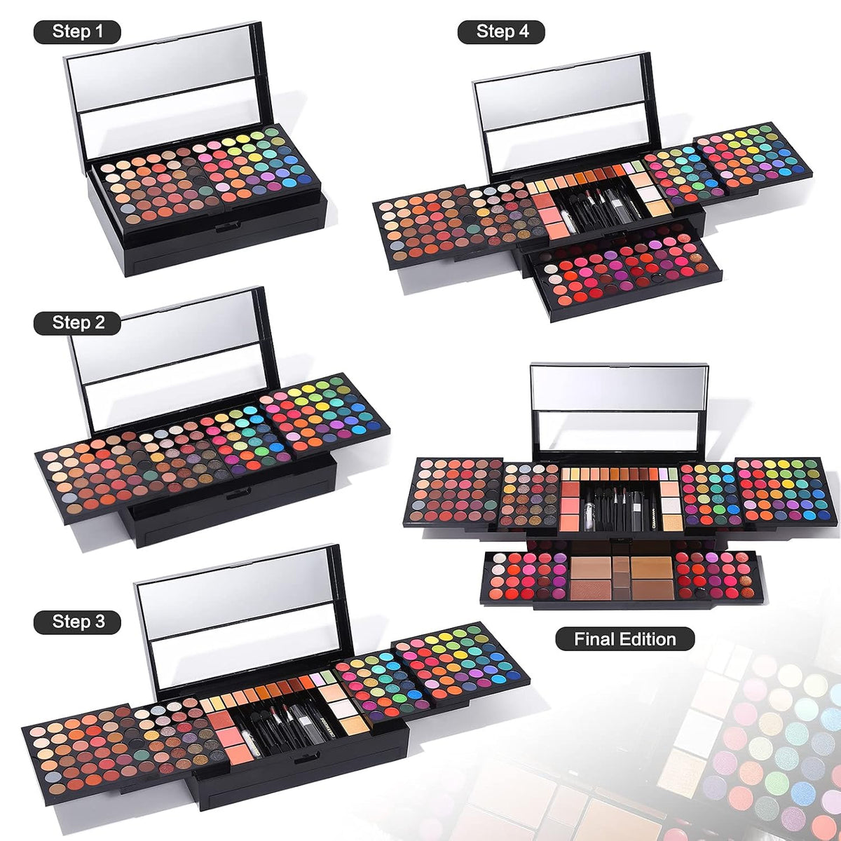 Kit de maquillaje profesional grande para adolescentes, niñas y muj...