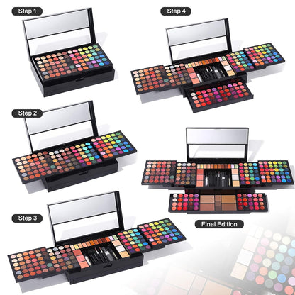 Kit de maquillaje profesional grande para adolescentes, niñas y muj...