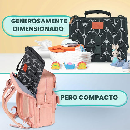 Pillani Cambiador Portátil - Alfombrilla Cambiadora de Pañales de V...
