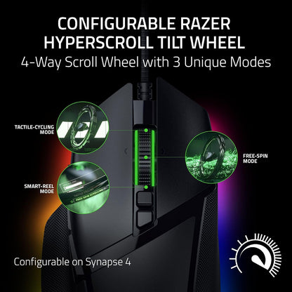 Razer Basilisk V3 35K - Ratón ergonómico para juegos con cable tota...