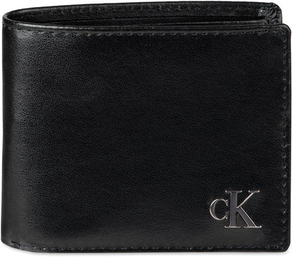 Calvin Klein Billetera plegable minimalista de cuero RFID para homb...