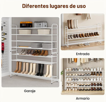 KEETDY Zapatero largo de 4 niveles para el suelo del armario, ampli...