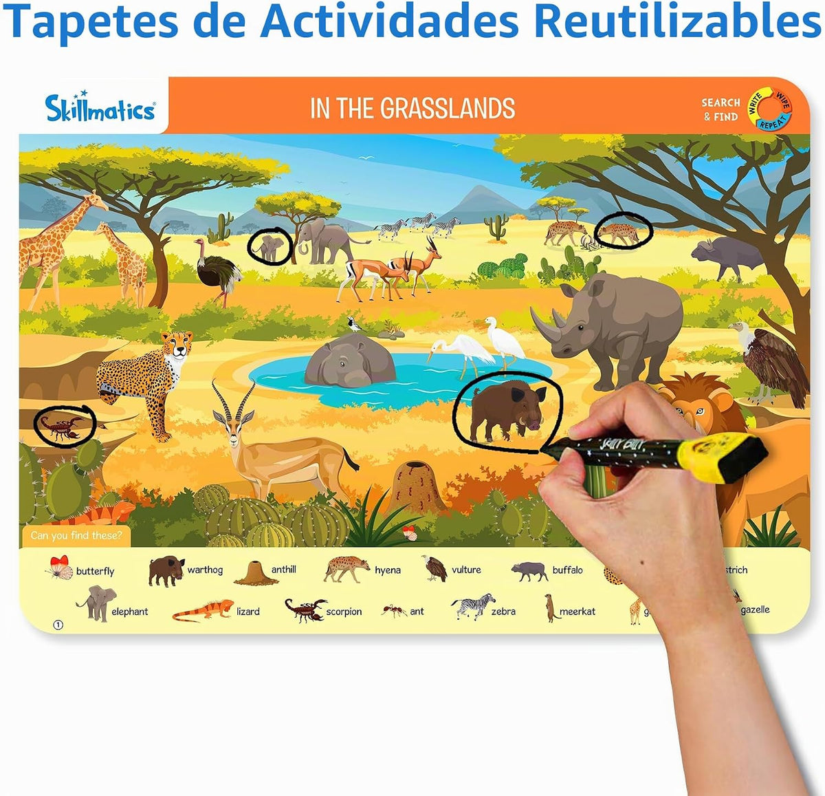 Skillmatics Buscar y encontrar animales - Actividad de aprendizaje...