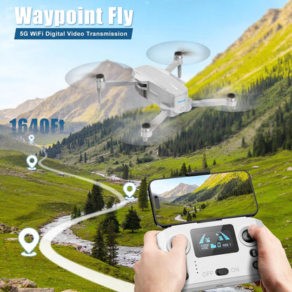Oddire Drones con cámara para adultos 4K, retorno automático GPS, v...