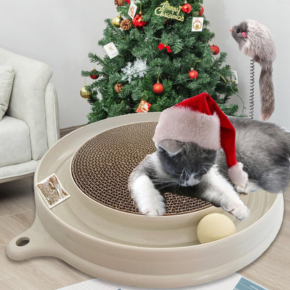 AUOON - Juguete rascador para gatos con pista de bolas para gatos d...