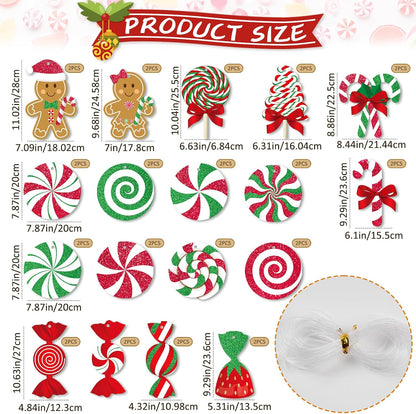 GuassLee Decoraciones colgantes grandes de Navidad para exteriores...