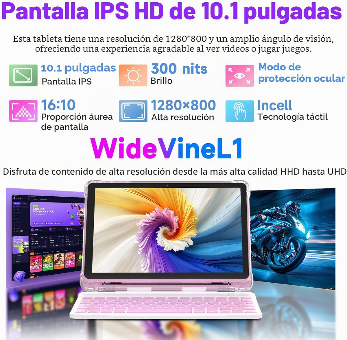 DIGITHINK Tablet PC de 128 GB 10 pulgadas Android 16.0, tabletas An...