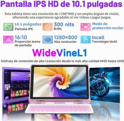 DIGITHINK Tablet PC de 128 GB 10 pulgadas Android 16.0, tabletas An...