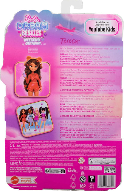 Barbie Dream Besties Weekend Getaway - Muñeca Teresa y accesorios |...