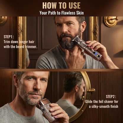 Ufree Juego de afeitadora y cortadora de pelo para barba, maquinill...