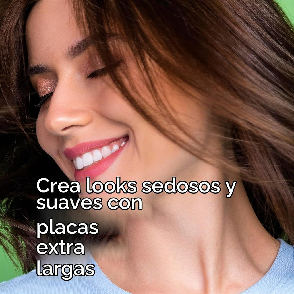 Conair - Plancha para el cabello, doble cerámica, platos extralargo...