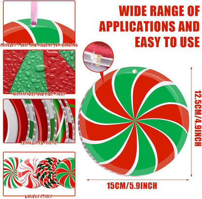 Rtteri 30 piezas de dulces de Navidad para colgar en el patio de 6...