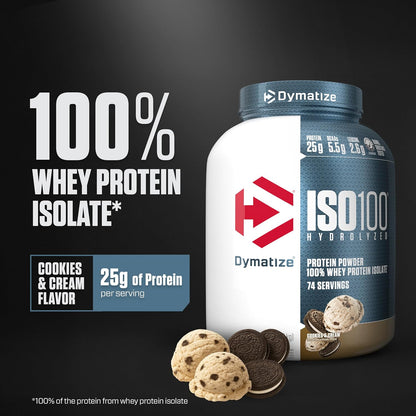 Dymatize Proteína en polvo ISO100, 100% aislado de suero de leche |...