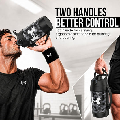 Under Armour Botella de agua aislada con asa y gancho para cerca, j...