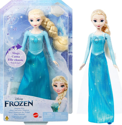 Mattel Disney Frozen Toys, muñeca de Elsa cantante con ropa exclusi...