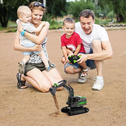 IQKidz Excavadora de juguete a control remoto para niños de 4 a 7 a...
