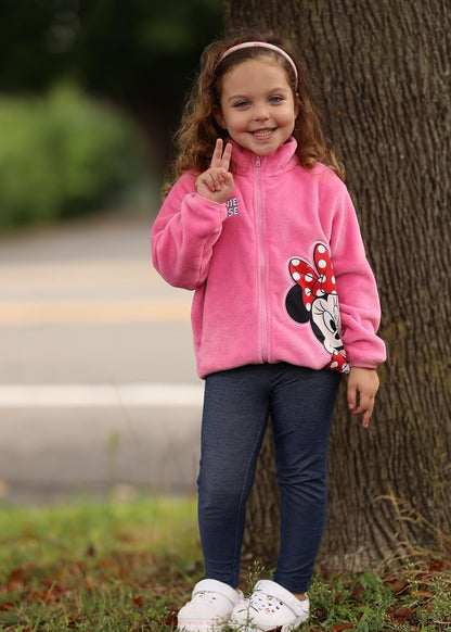 Disney Stitch Frozen Elsa Minnie Mickey - Chaqueta de forro polar p...