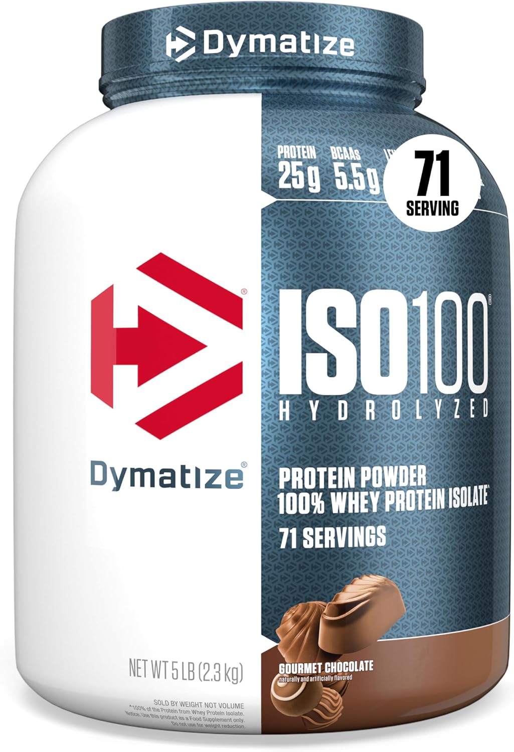 Dymatize Proteína en polvo ISO100, 100% aislado de suero de leche |...