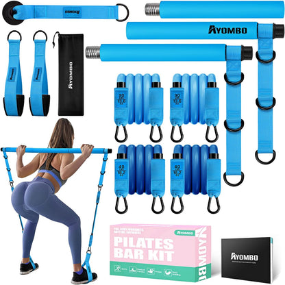 Kit de barra de pilates Ayombo con bandas de resistencia, equipo de...