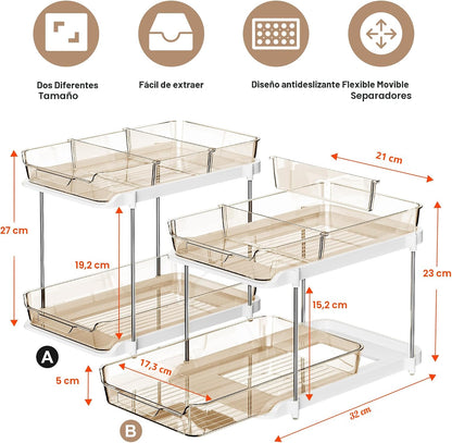 Delamu Organizadores y Almacenamiento Multiusos para Baño Debajo de...