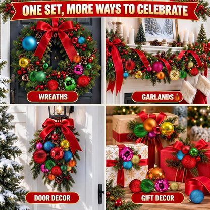 Relaxgiant 36 bolas de Navidad para techo, multicolor | Tamaños sur...