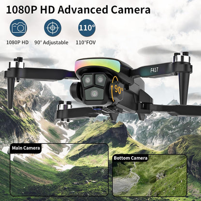 Mini dron con cámara 1080P para adultos y principiantes, cuadricópt...