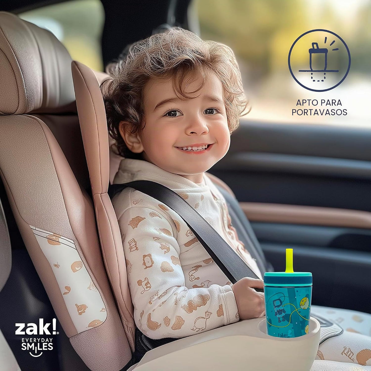 Zak Designs Ms. Rachel Kelso Vasos con pajita para niños pequeños a...