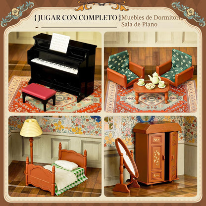 Juego de maletas para muebles de dormitorio para niños, 2 muñecas f...