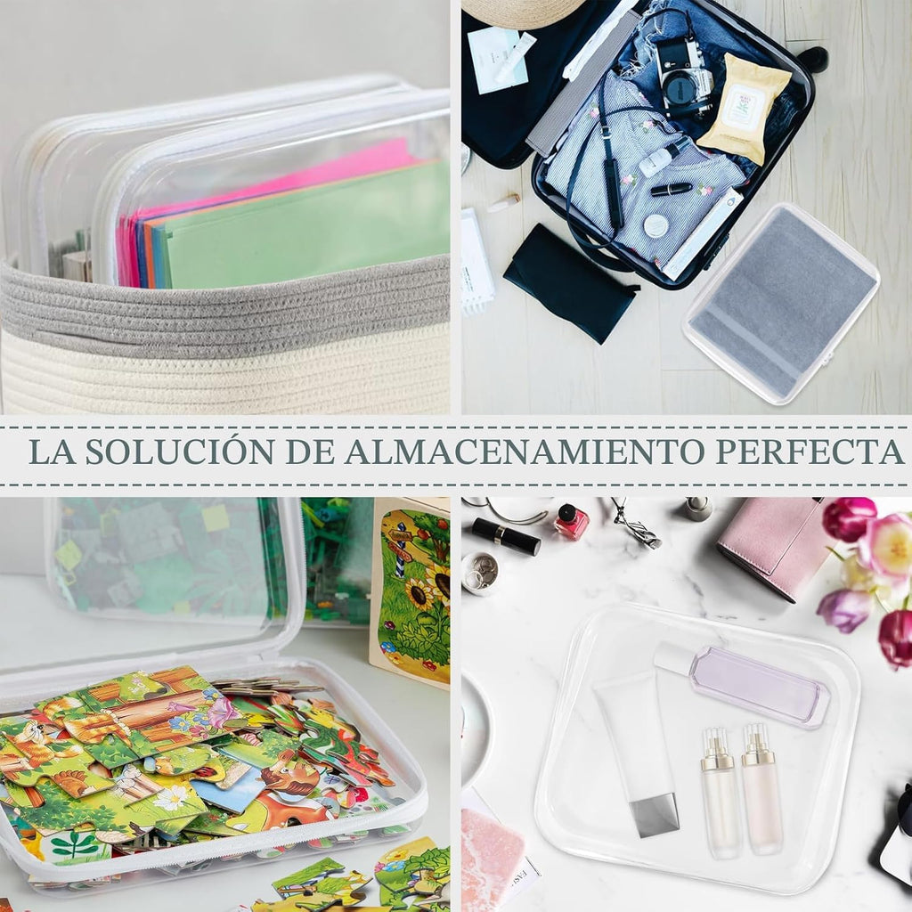 YOPCDJ - Paquete de 3 fundas rígidas transparentes con cremallera,...
