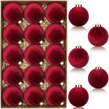 Adornos de bola de Navidad de 15 quilates, decoración de árbol de N...