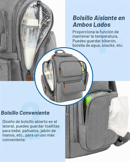 Mancro - Mochila para pañales con correa para cochecito de bebé, pa...